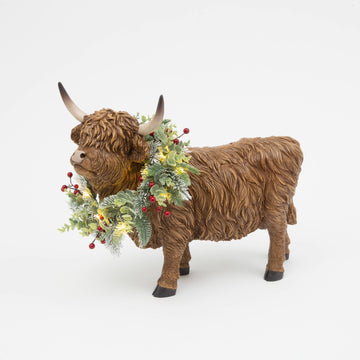 The Gerson Companies The Gerson Companies - Christmas 24.8"L Magnesium Holiday Highland Cow w/ Lighted W